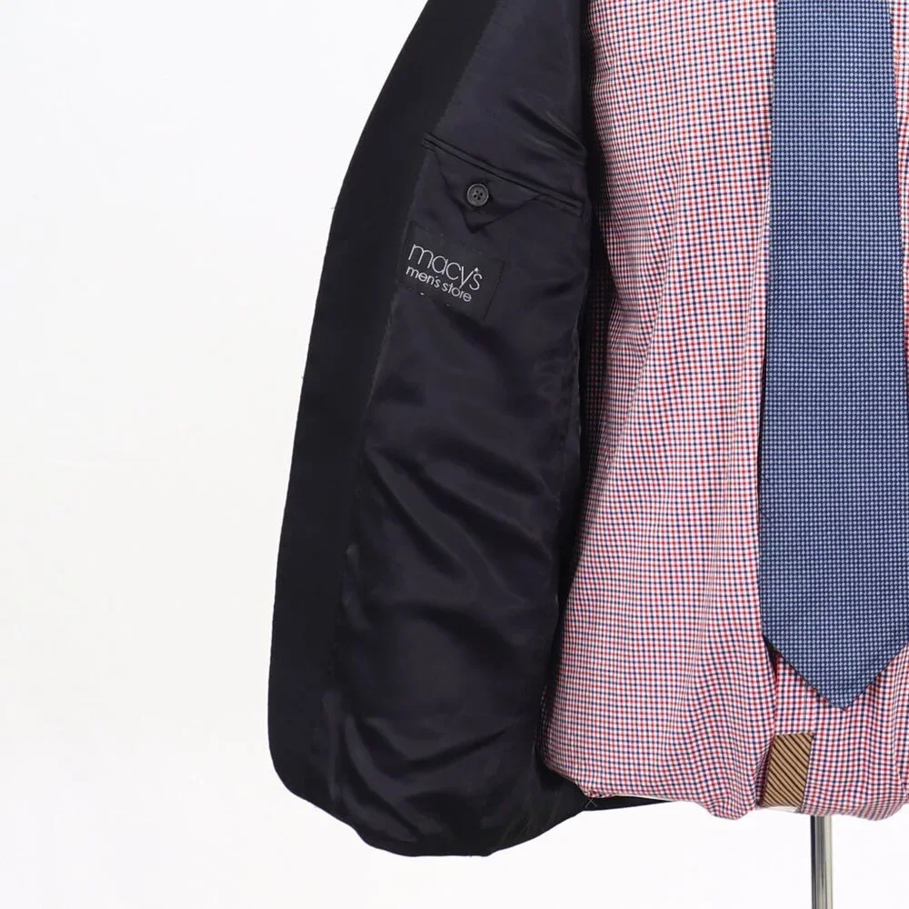 Ralph Lauren 44R Black Solid 2-Button Sport Coat Blazer Jacket G782_9